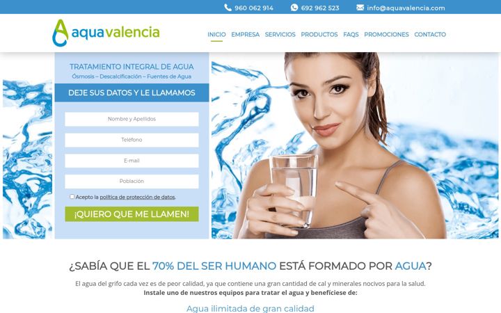 Screenshot του aquavalencia.com