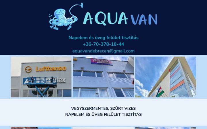 Screenshot of aquavan.hu