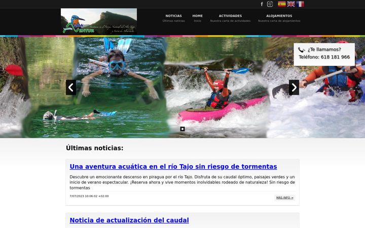 Screenshot του aquaventur.com