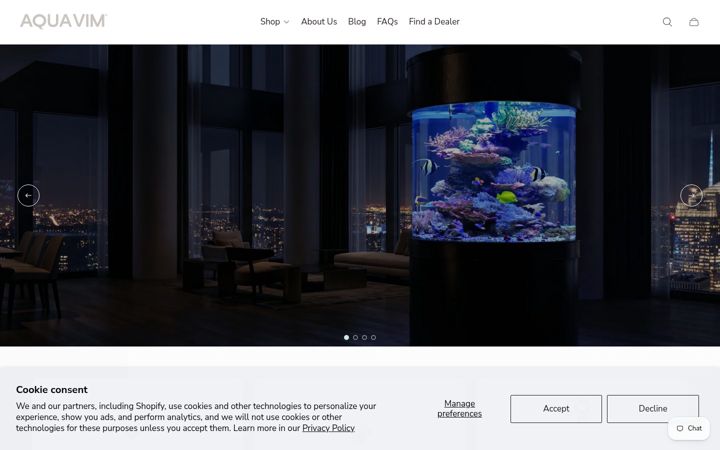 Screenshot of aquavim.com