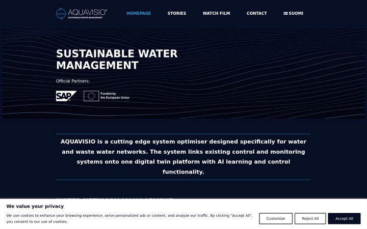 Screenshot of aquavisio.fi