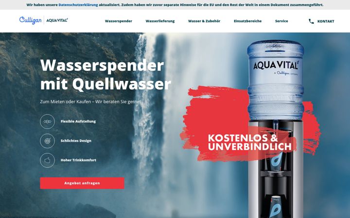 Skjermbilde av aquavital.de