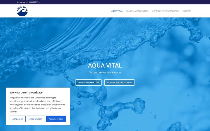 Screenshot of aquavital.nl