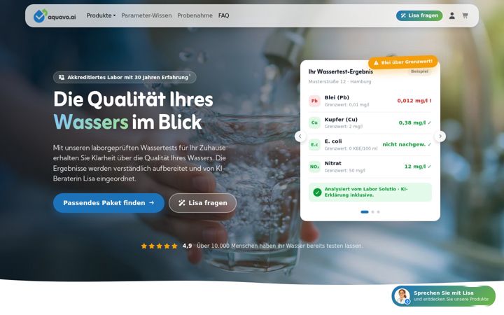 Screenshot of aquavo.ai