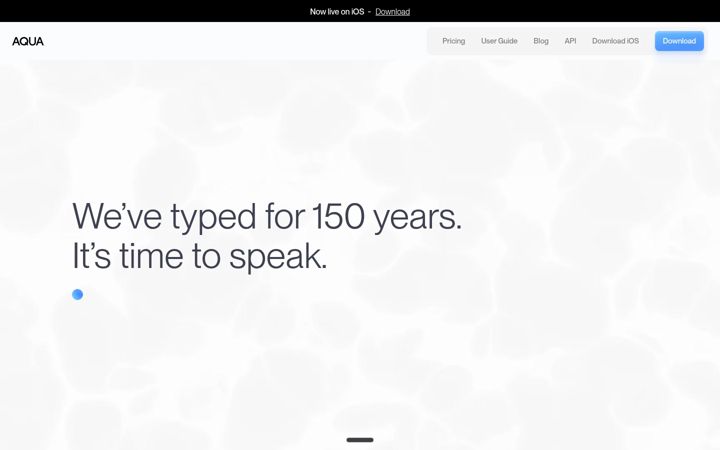 Screenshot of aquavoice.com