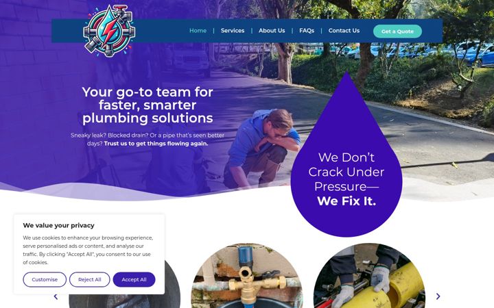 Screenshot of aquavolt.co.za