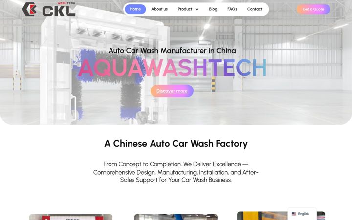 Ekraanipilt saidist aquawashtech.com