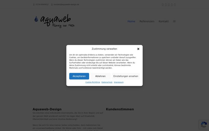 Skærmbillede af aquaweb-design.de