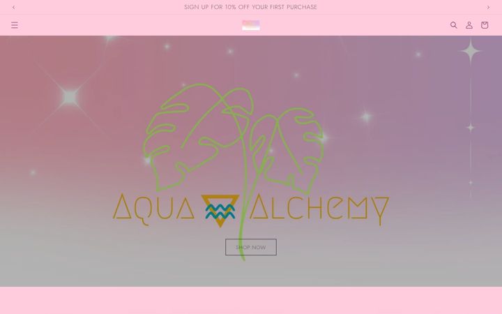 Screenshot of aquaxalchemy.com