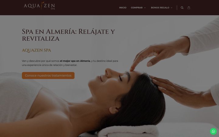 Ekraanipilt saidist aquazenspa.com