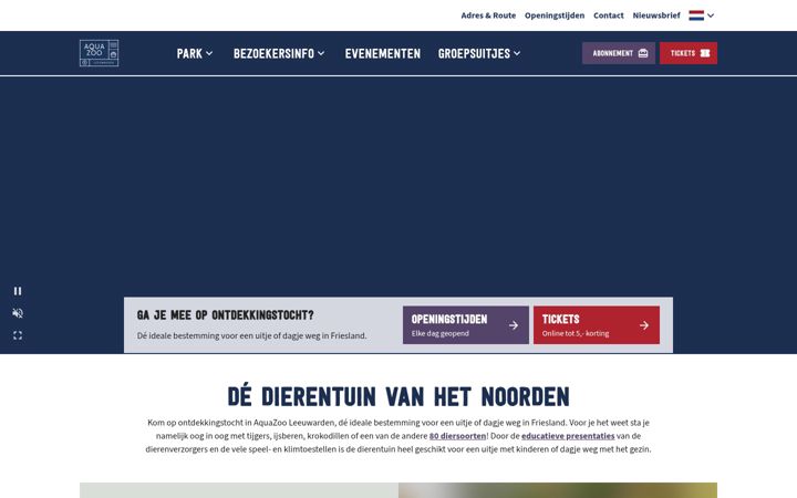 Screenshot of aquazoo.nl
