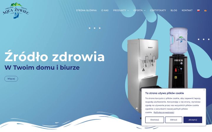 Képernyőkép: aquazywiec.pl