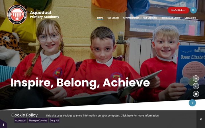 Screenshot of aqueductprimary.co.uk