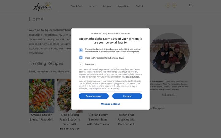 Screenshot του aqueenathekitchen.com