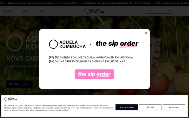 Screenshot of aquelakombucha.pt