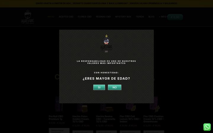 Screenshot of aquelarrecbd.com