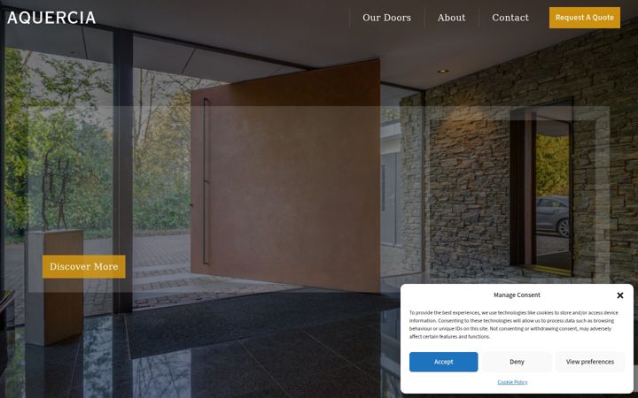Screenshot of aquercia.co.uk
