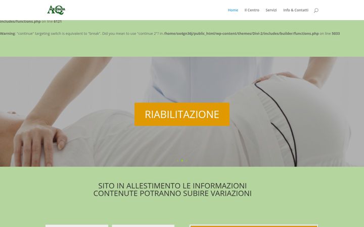 Snimka zaslona za aquesana.it