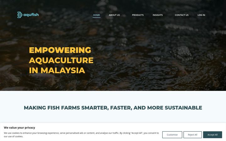 Screenshot of aqufish.com