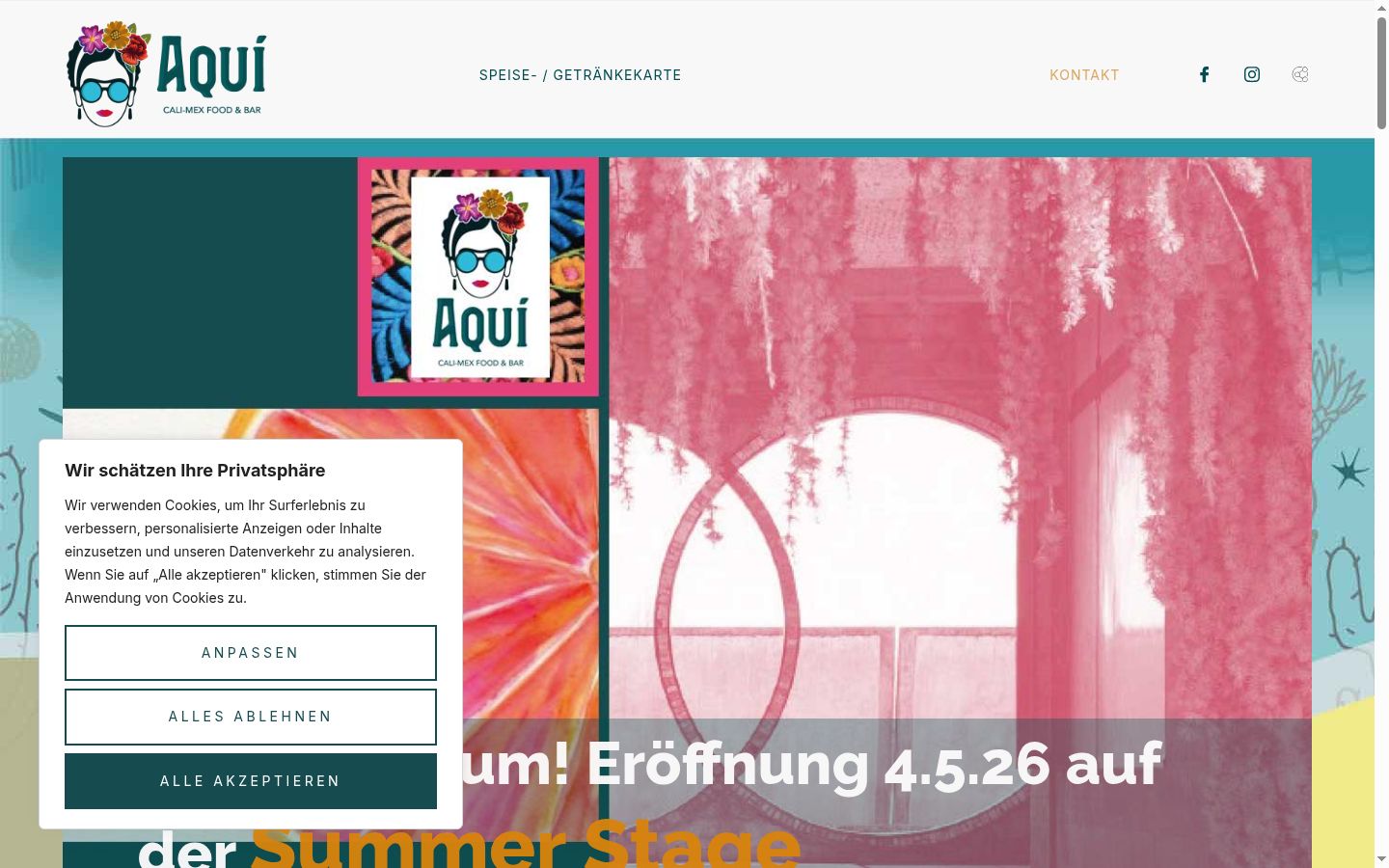 Screenshot van de toestemmingsbanner zoals getoond vóór enige interactie