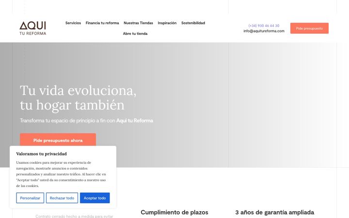 Screenshot of aqui.group