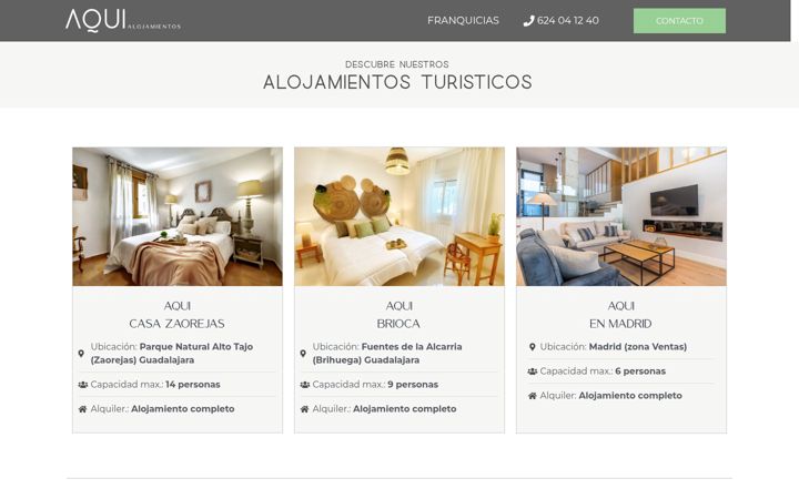 Screenshot of aquialojamientos.es