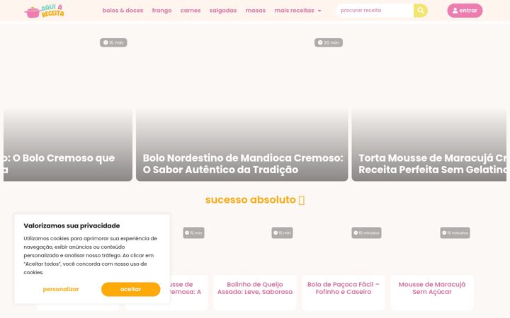 Screenshot of aquiareceita.com