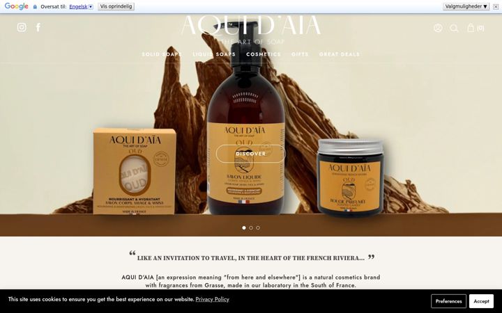 Screenshot of aquidaia.fr