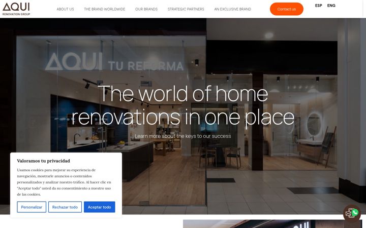Screenshot of aquigroup.com