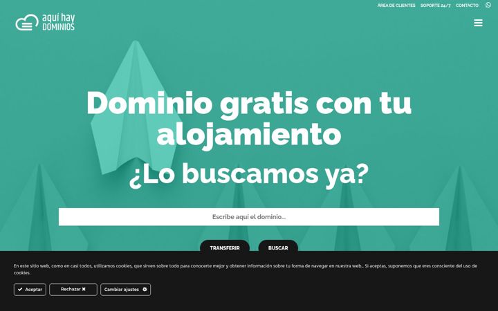 Screenshot of aquihaydominios.net
