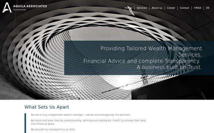 Екранна снимка на aquila-associates-investments.ch