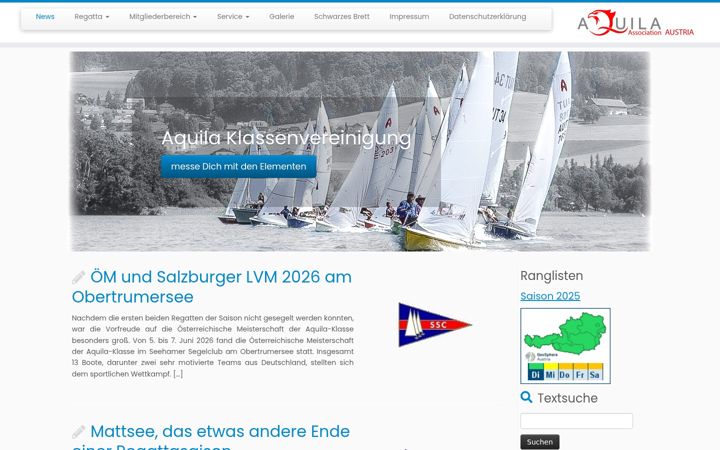 Screenshot of aquila-austria.at