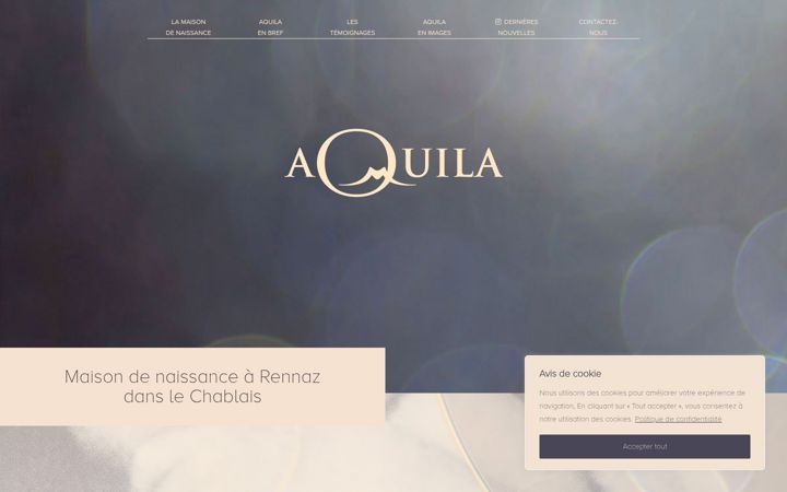 Screenshot of aquila-naissance.ch