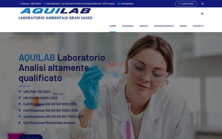 Screenshot of aquilab.it