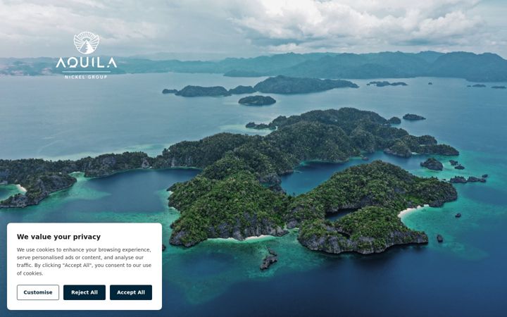 Screenshot von aquilanickel.co.id