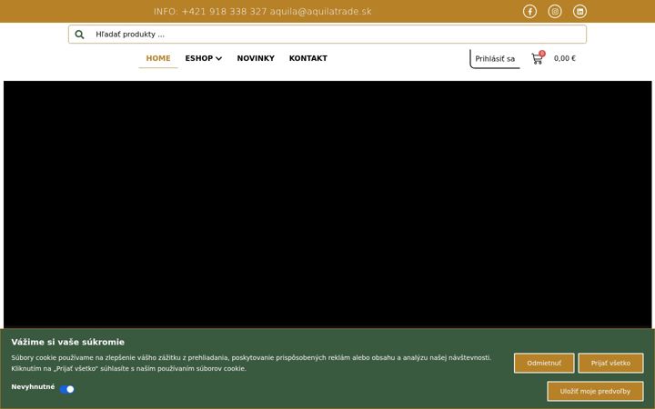 Screenshot of aquilatrade.sk