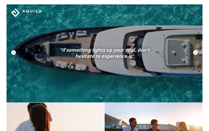 Screenshot of aquilayachting.com