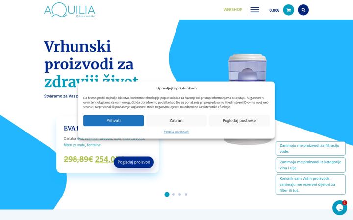 Captura de ecrã de aquilia.hr