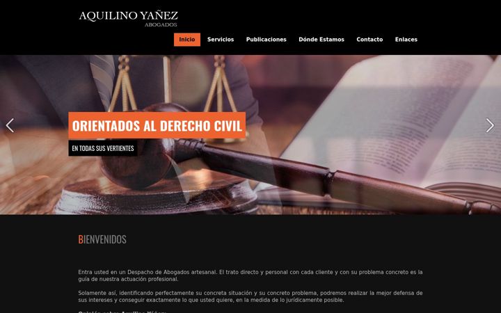 Snimka zaslona za aquilinoyanez.net