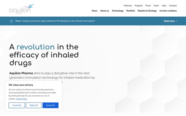 Zrzut ekranu aquilonpharma.com