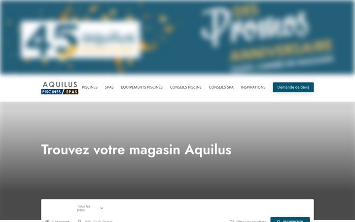 Screenshot of aquilus.fr