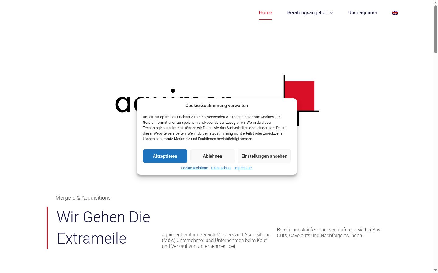 Screenshot van de toestemmingsbanner zoals getoond vóór enige interactie