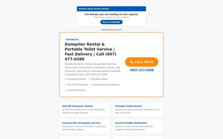 Screenshot of aquinotrashllc.com