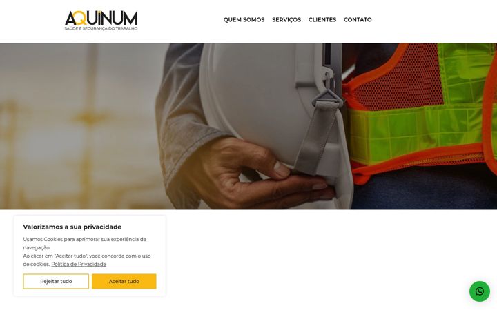 Screenshot of aquinum.com.br