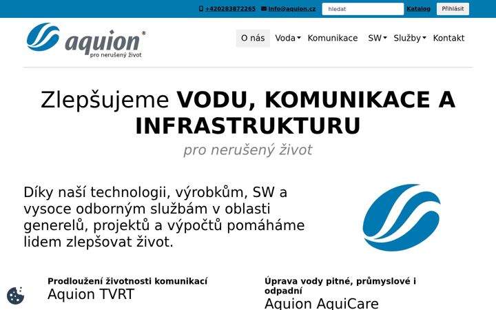 Snimka zaslona za aquion.cz