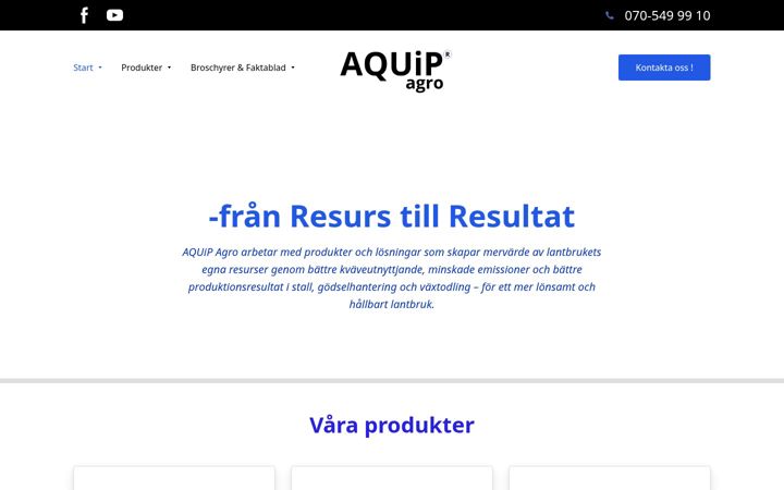 Screenshot of aquip.se