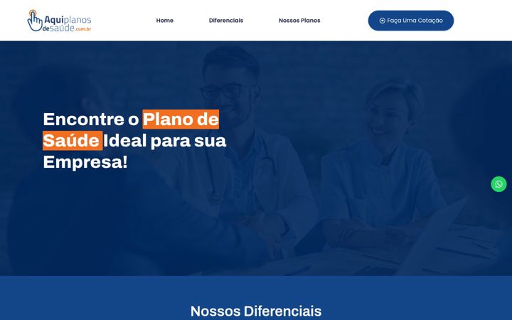 Screenshot of aquiplanosdesaude.com.br