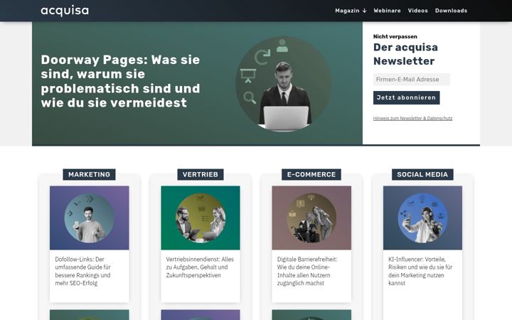 Screenshot of aquisa.de