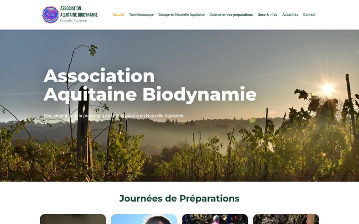 Screenshot ta' aquitaine-bio-dynamie.org