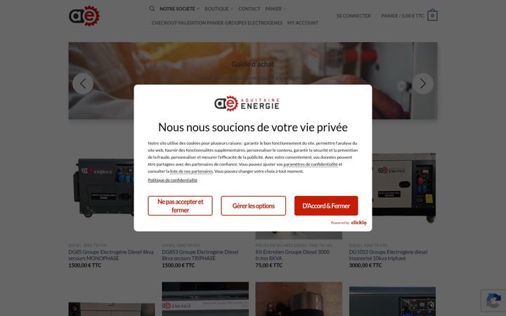 Ekrano kopija aquitaine-energie.fr